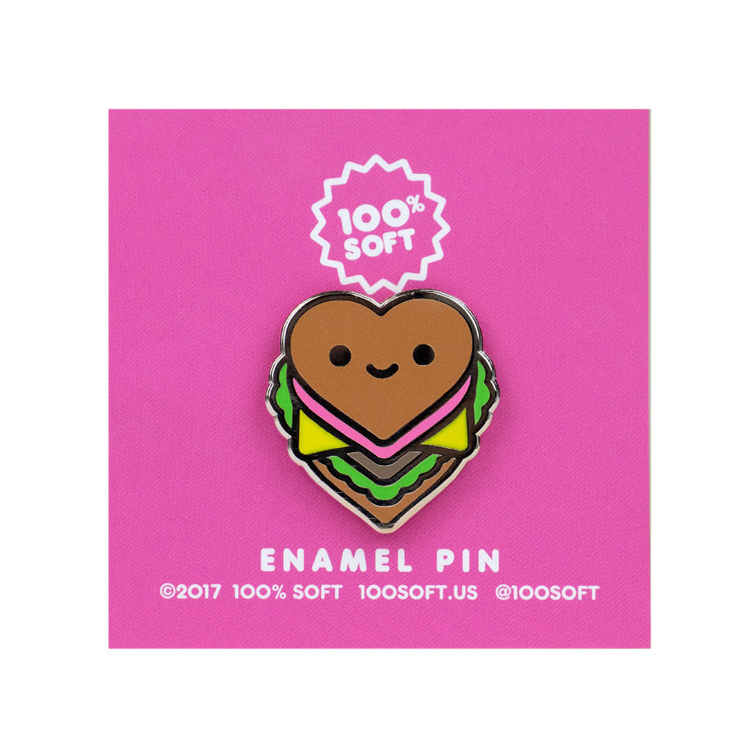 Burger Luv Enamel Pin