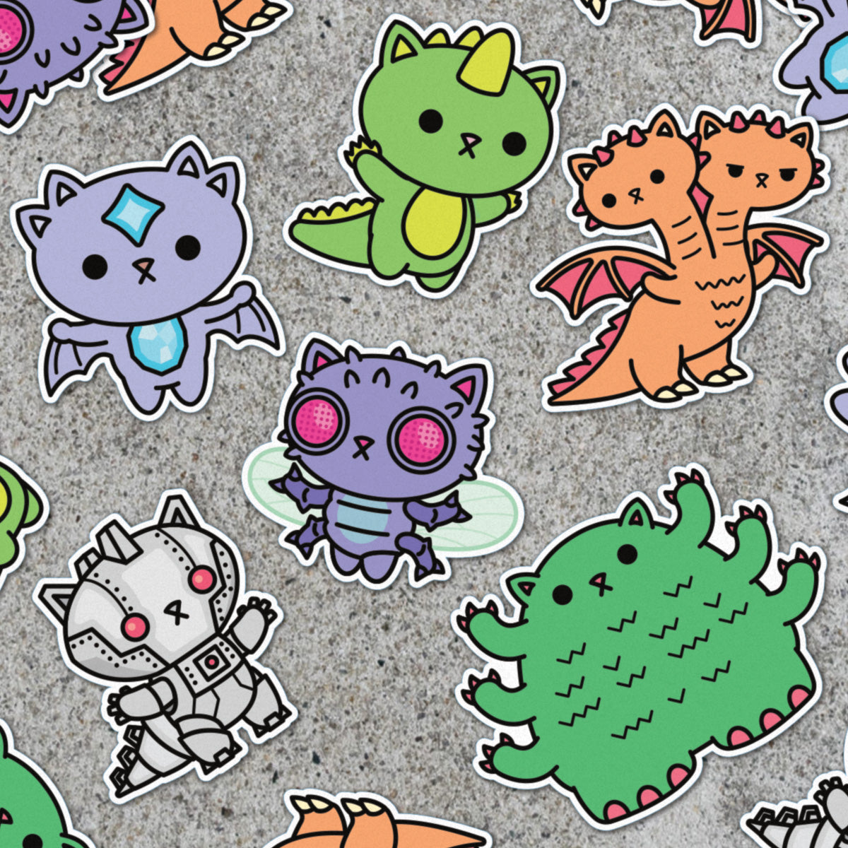 Kaiju Kitties Sticker Pack