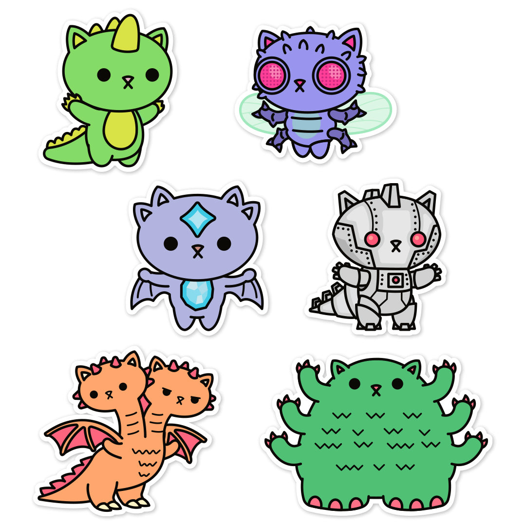 Kaiju Kitties Sticker Pack