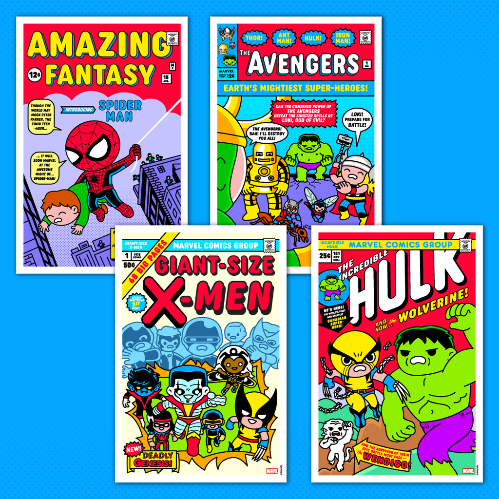 Marvel Comics Iconic Covers Poster Set - 100% Soft