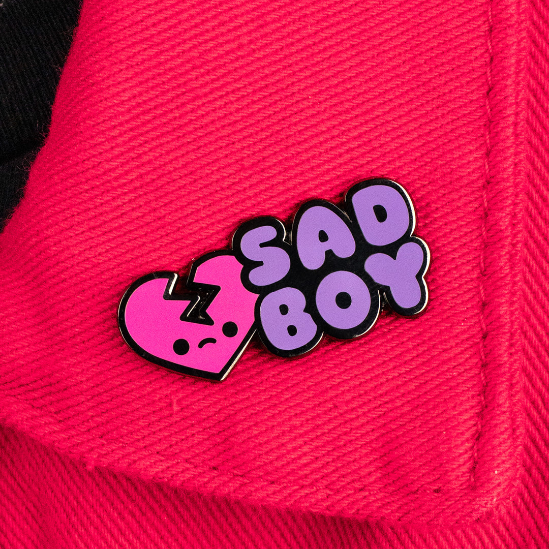 Sad Boy Enamel Pin