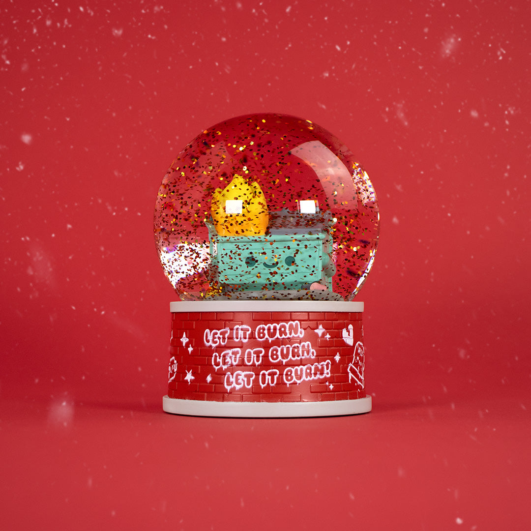 Dumpster Fire Snow Globe