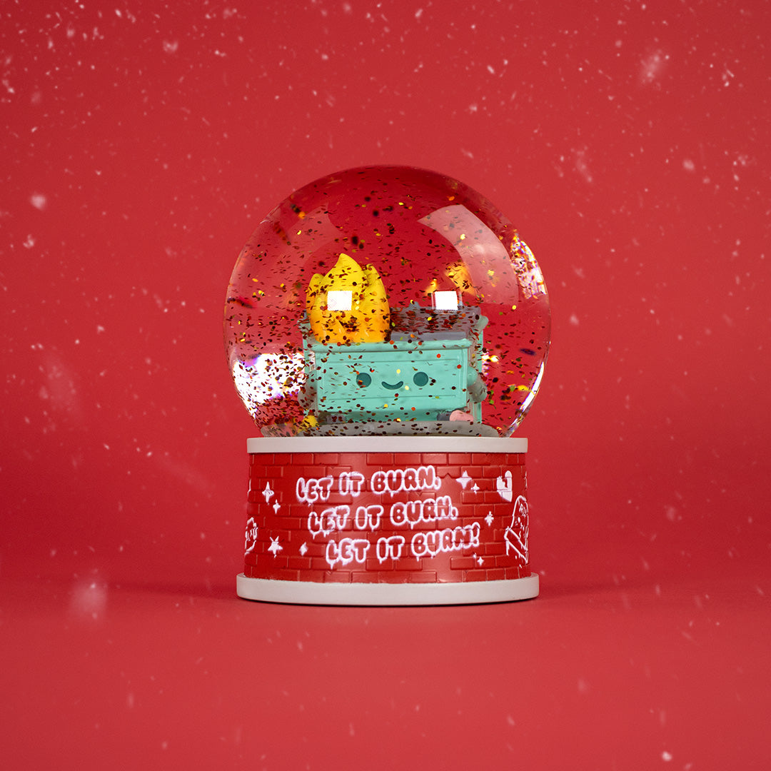 Dumpster Fire Snow Globe