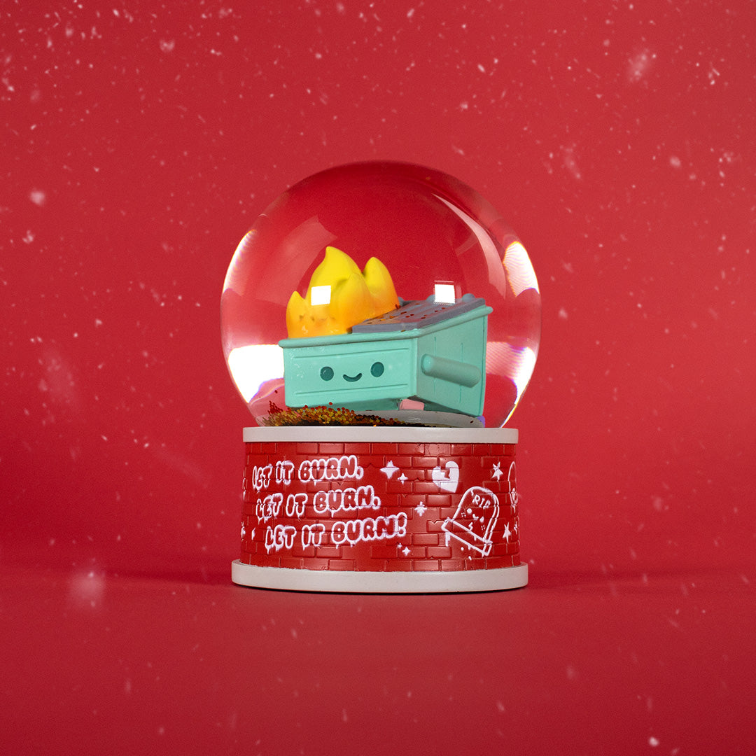 Dumpster Fire Snow Globe