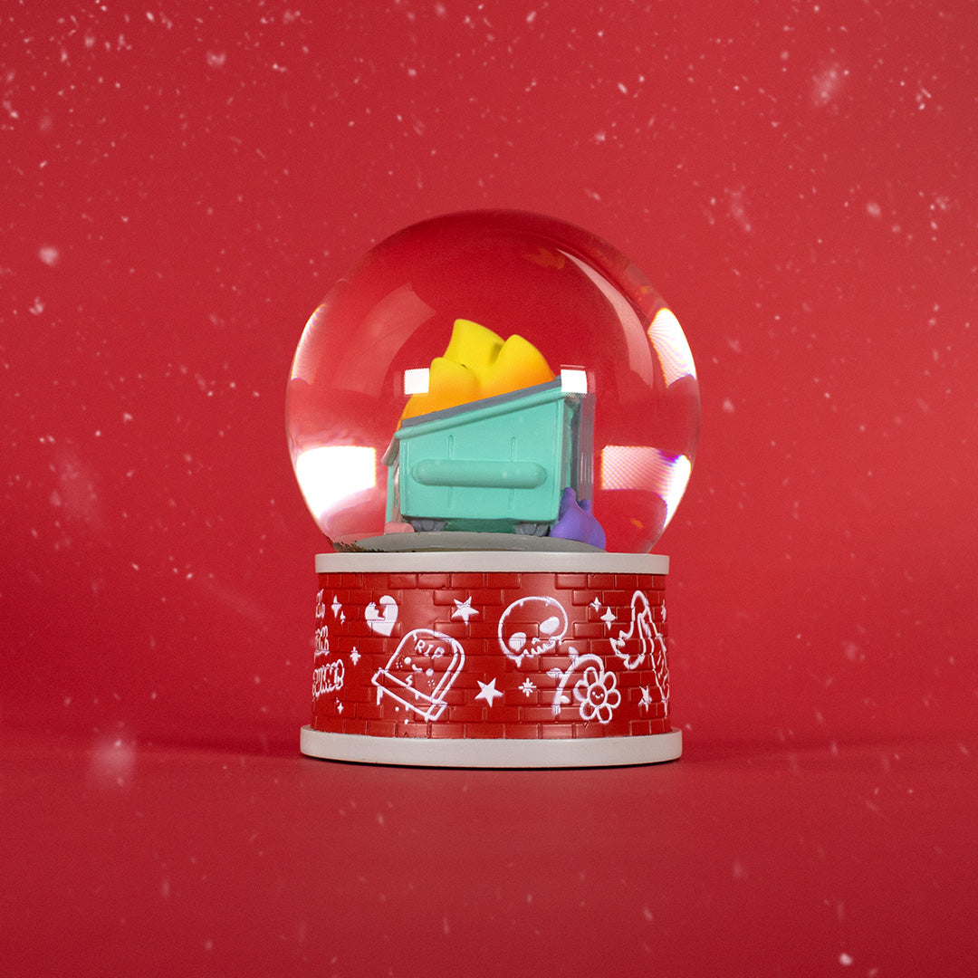 Dumpster Fire Snow Globe