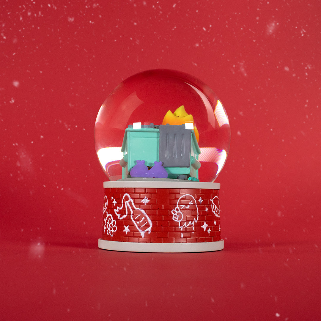 Dumpster Fire Snow Globe