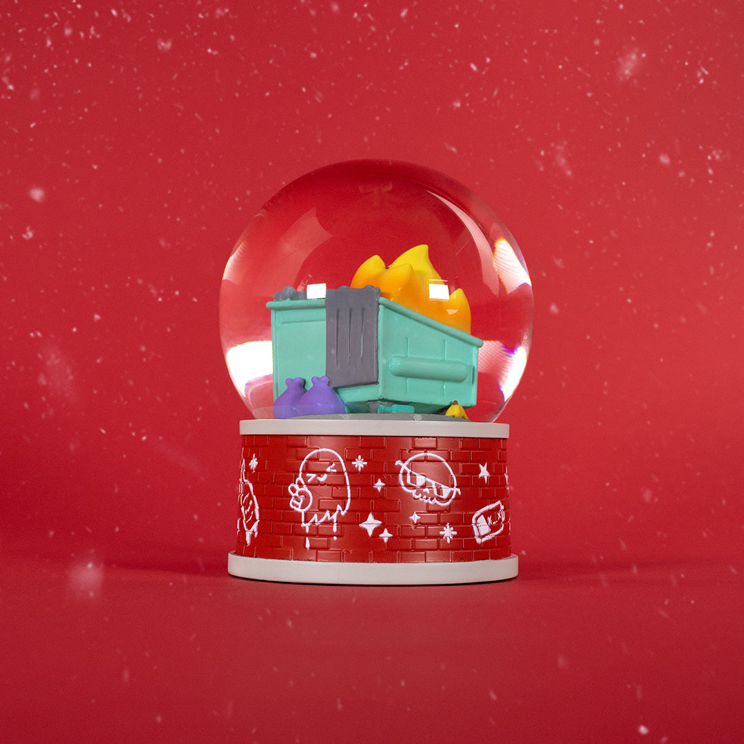 Dumpster Fire Snow Globe