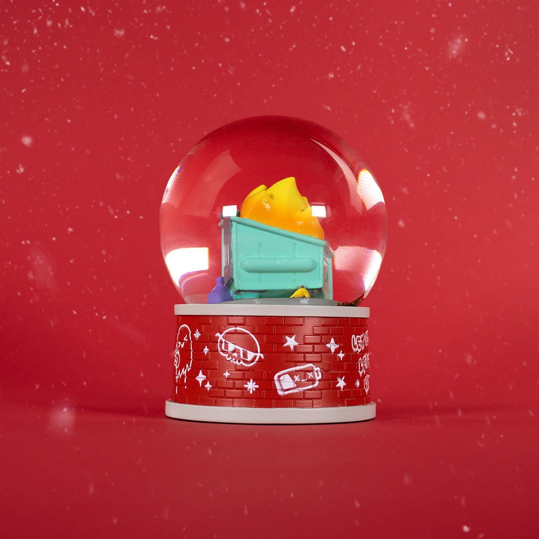 Dumpster Fire Snow Globe