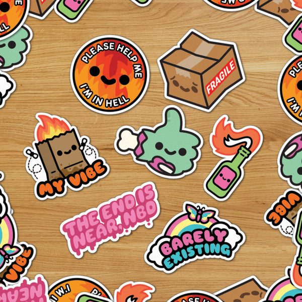 Barely Existing Sticker Pack - 100% Soft