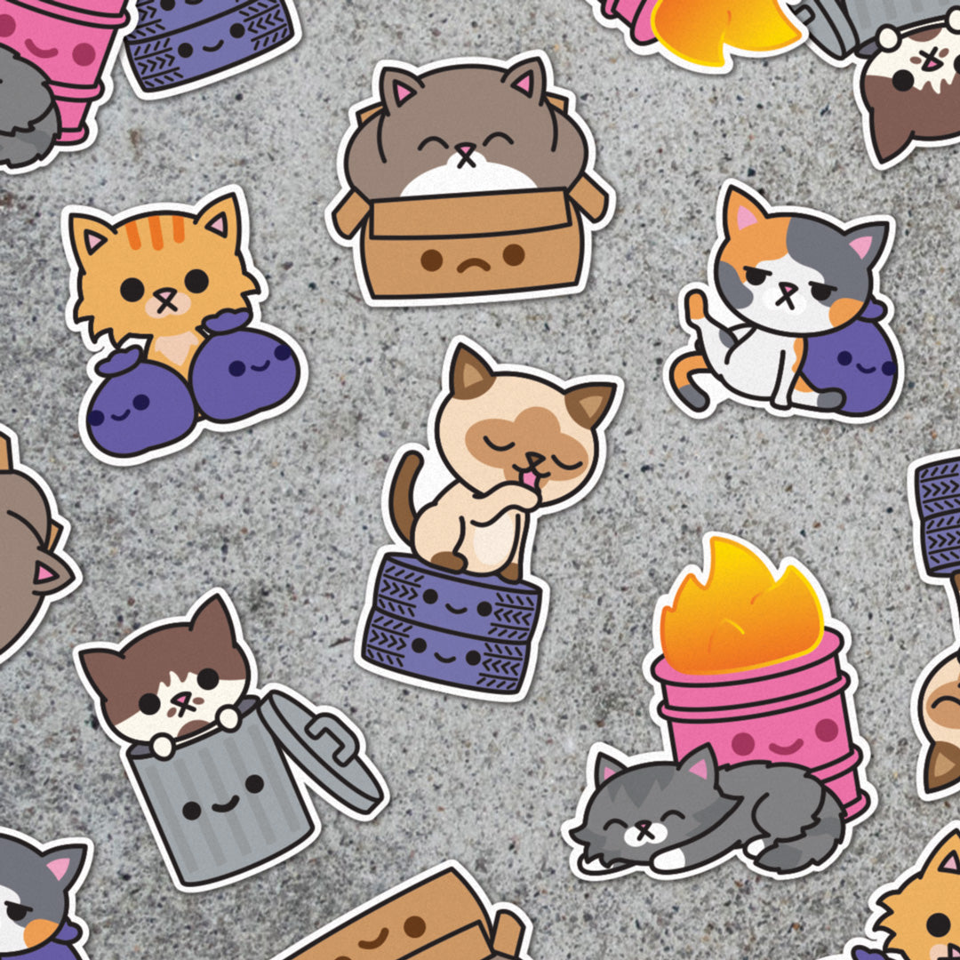 Trash Kitties Sticker Pack