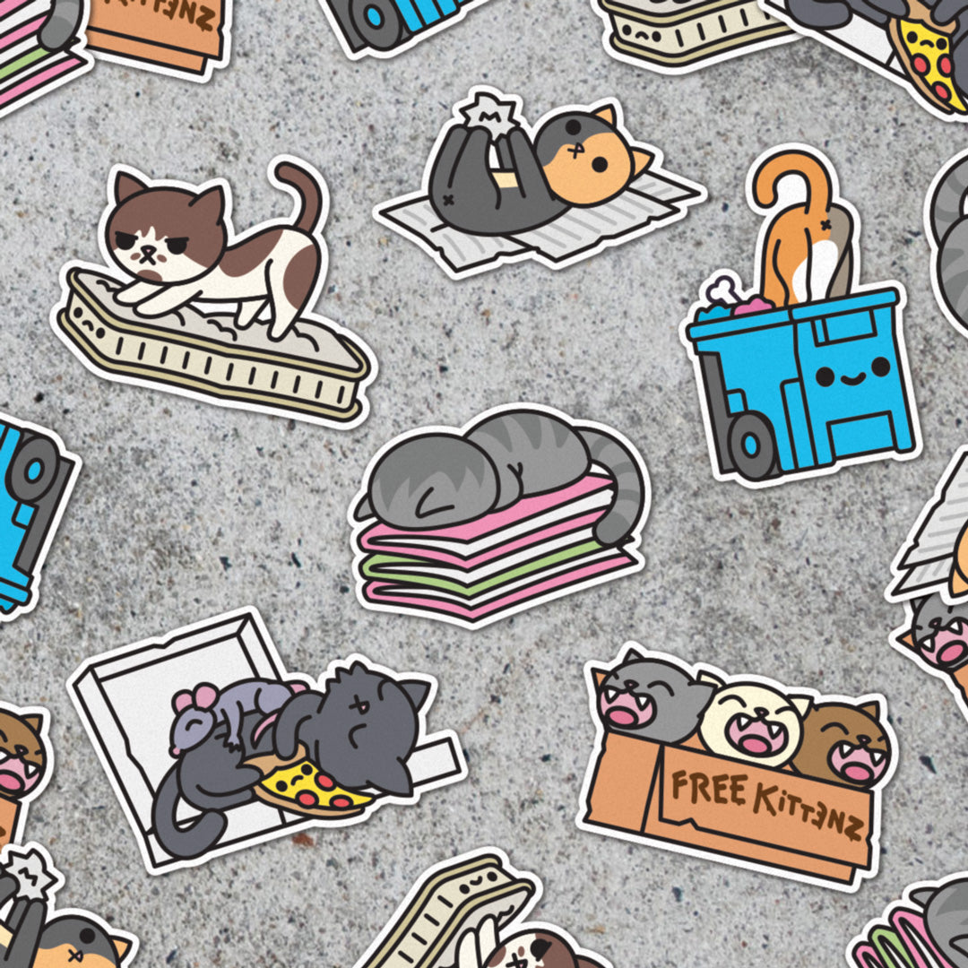 Trash Kitties Sticker Pack - Series 3