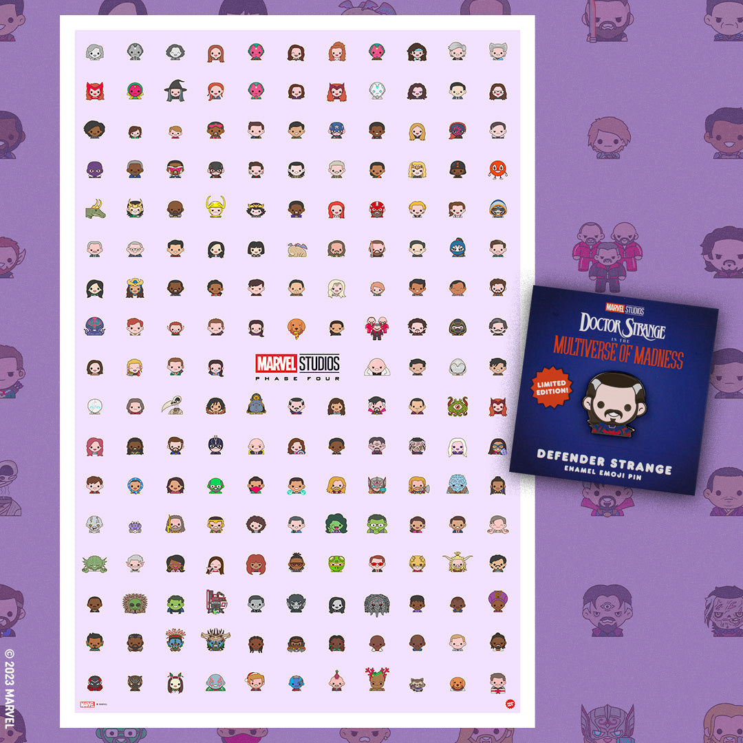 100% Soft x Marvel Studios Phase 4 Emoji Poster