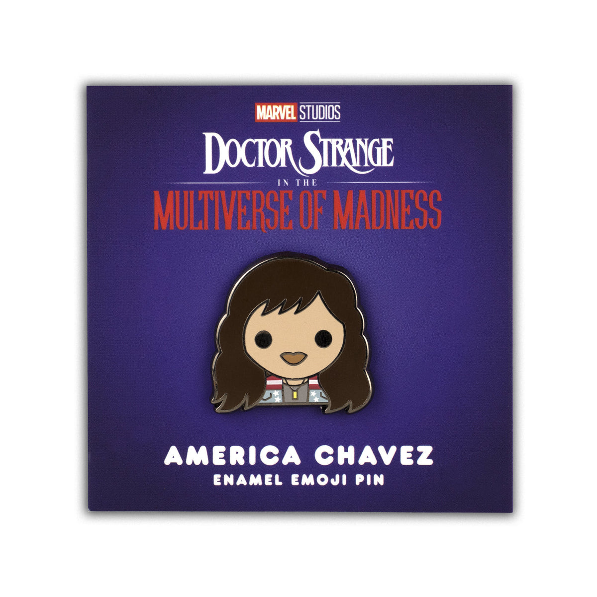  Marvel Studios America Chavez enamel emoji pin pictures with card backing