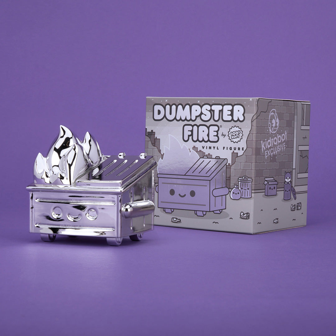 Dumpster Fire - Chrome Vinyl Figure