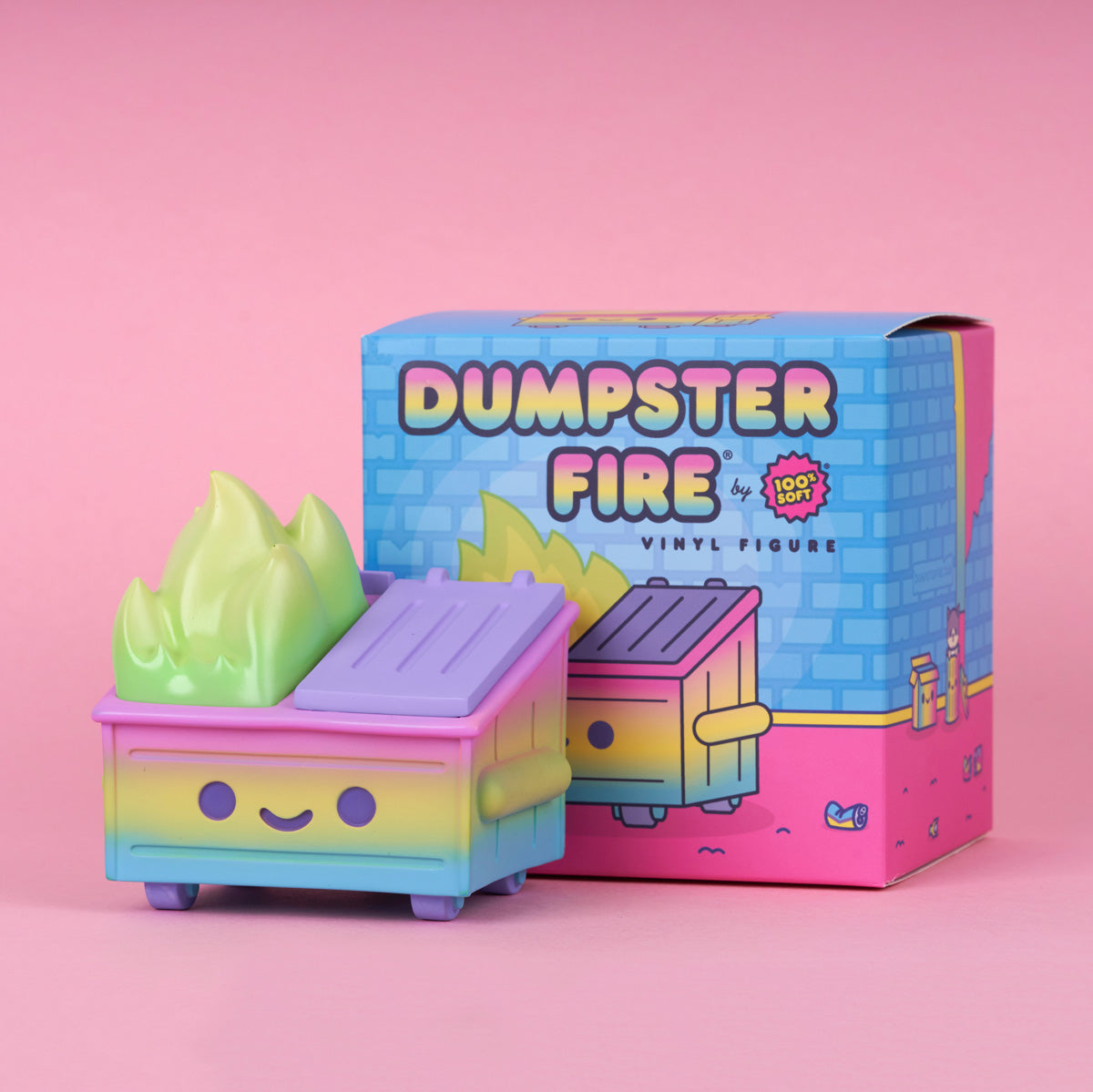 Dumpster Fire Rainbow Trash Vinyl Figure