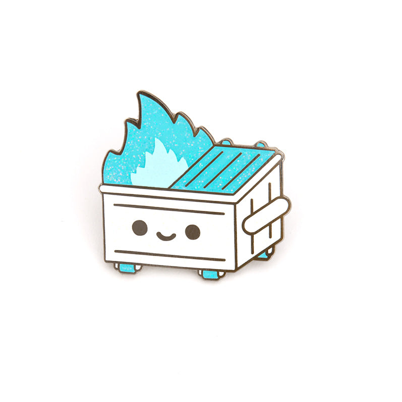 Dumpster Fire - Frosty Trash Enamel Pin - Limited Edition