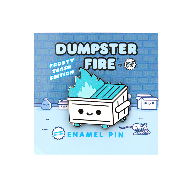 Dumpster Fire - Frosty Trash Enamel Pin - Limited Edition