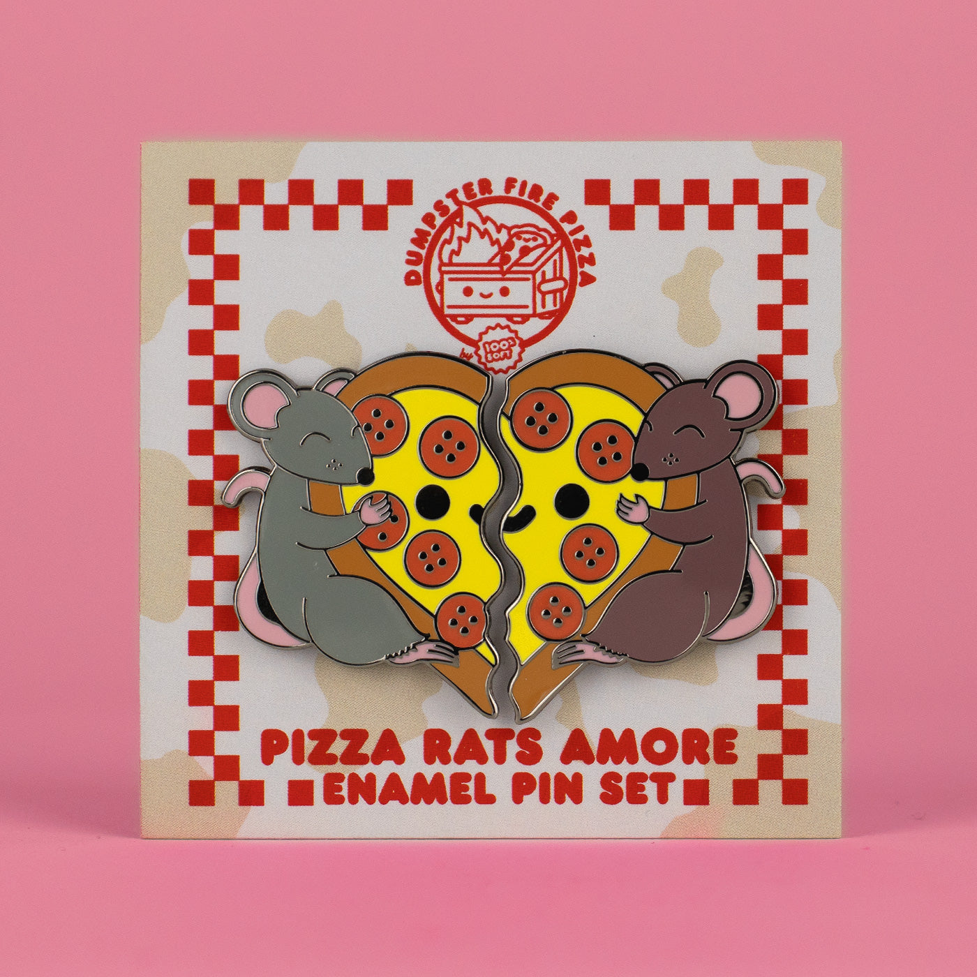 Pizza Rats Amore Enamel Pin
