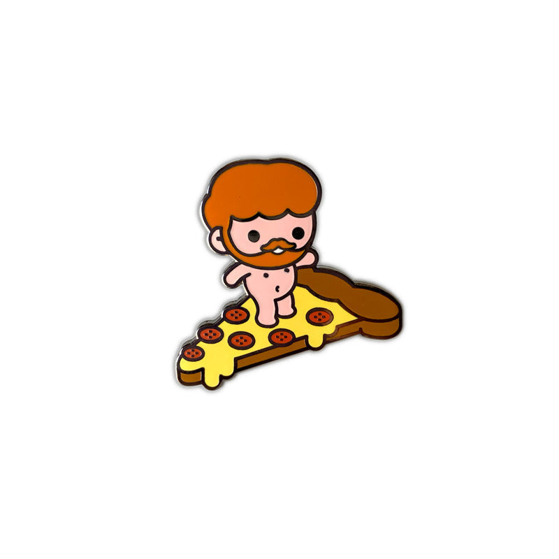 Pizza Surfer Enamel Pin