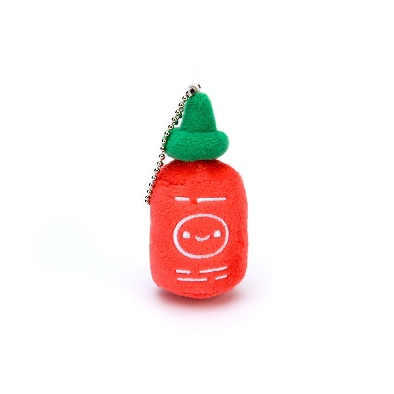 Sriracha Plush Charm Keychain